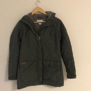 Columbia Green Utility Winter Jacket Women’s S